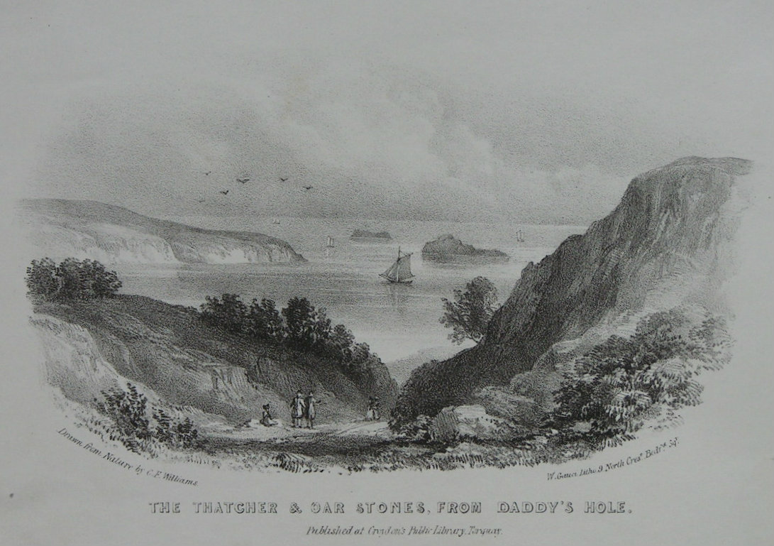 Lithograph - The Thatcher & Oar Stones from Daddy's Hole - Gauci
